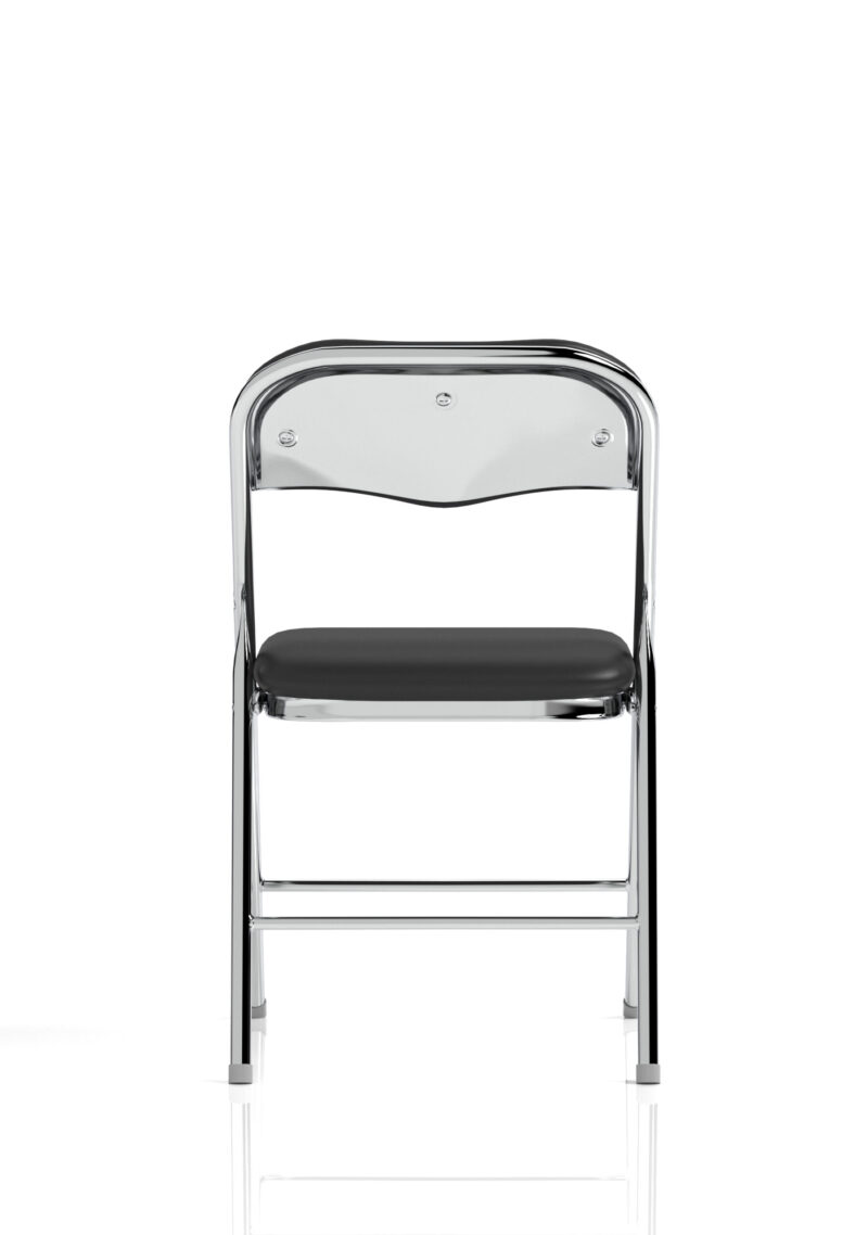Sicily Black Polyurethane Folding Chair - Image 14
