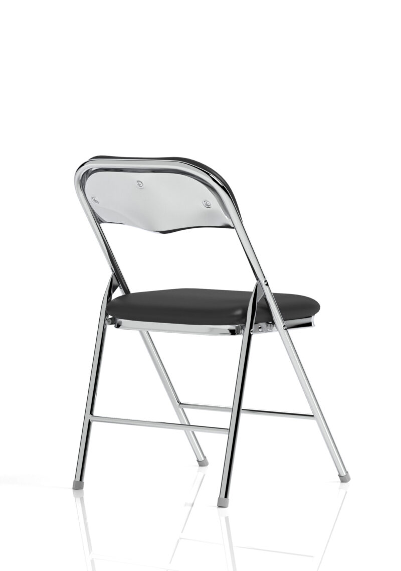 Sicily Black Polyurethane Folding Chair - Image 15