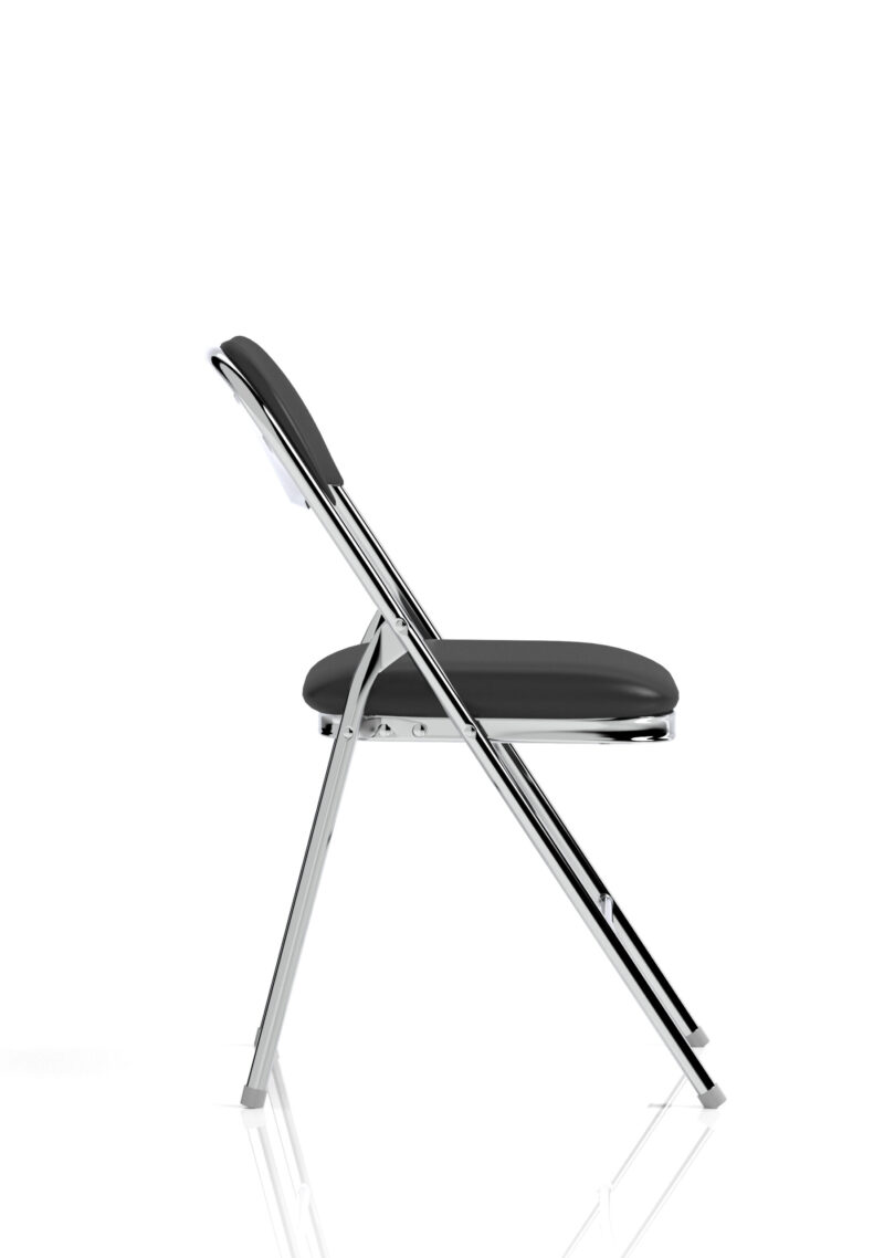Sicily Black Polyurethane Folding Chair - Image 16