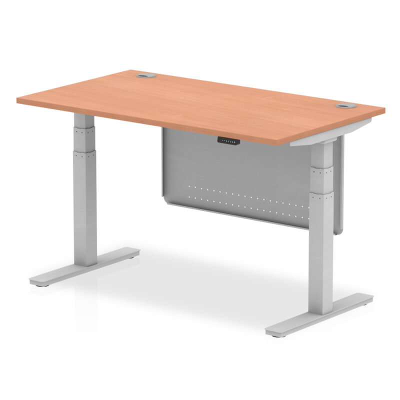 Air Height Adjustable Desk With Cable Ports With Steel Modesty Panel - Image 20