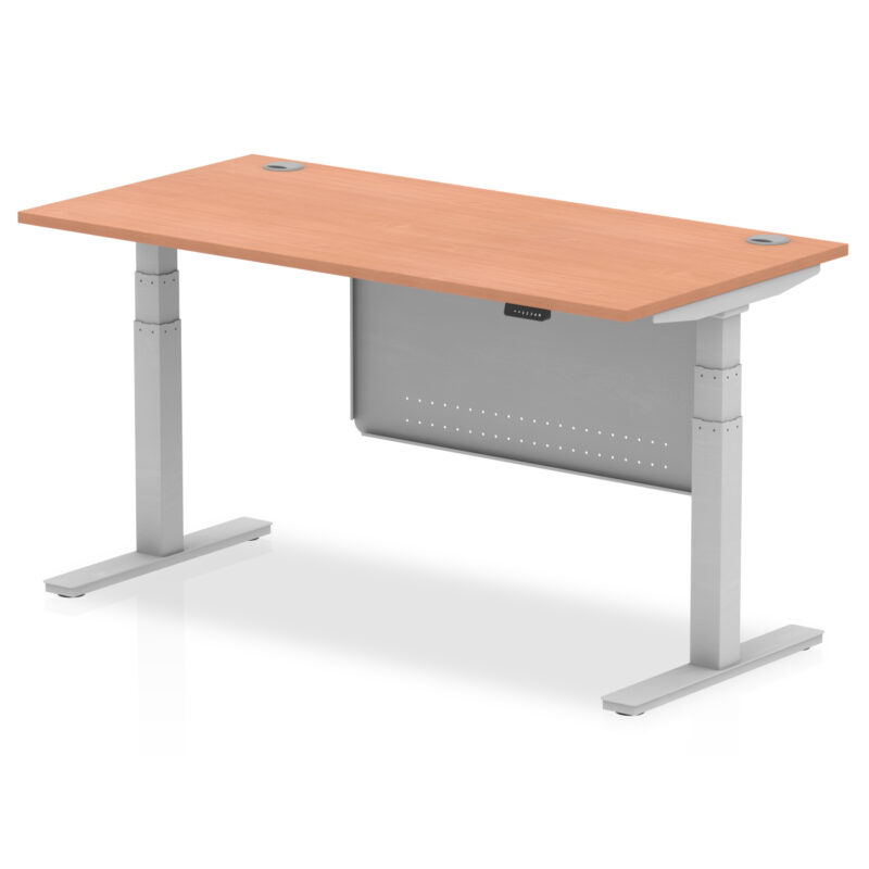 Air Height Adjustable Desk With Cable Ports With Steel Modesty Panel - Image 38