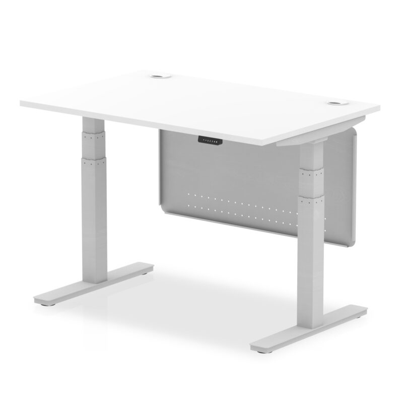 Air Height Adjustable Desk With Cable Ports With Steel Modesty Panel - Image 17