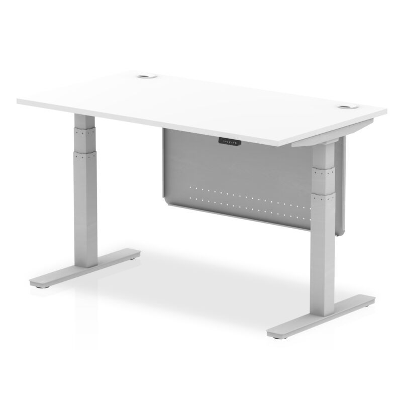 Air Height Adjustable Desk With Cable Ports With Steel Modesty Panel - Image 35
