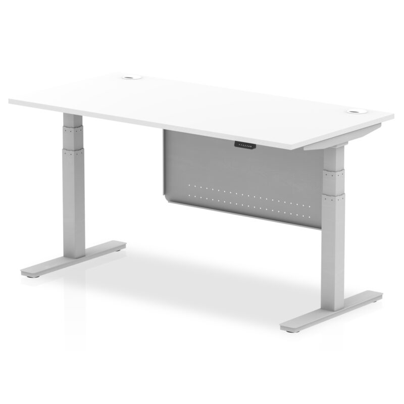Air Height Adjustable Desk With Cable Ports With Steel Modesty Panel - Image 53