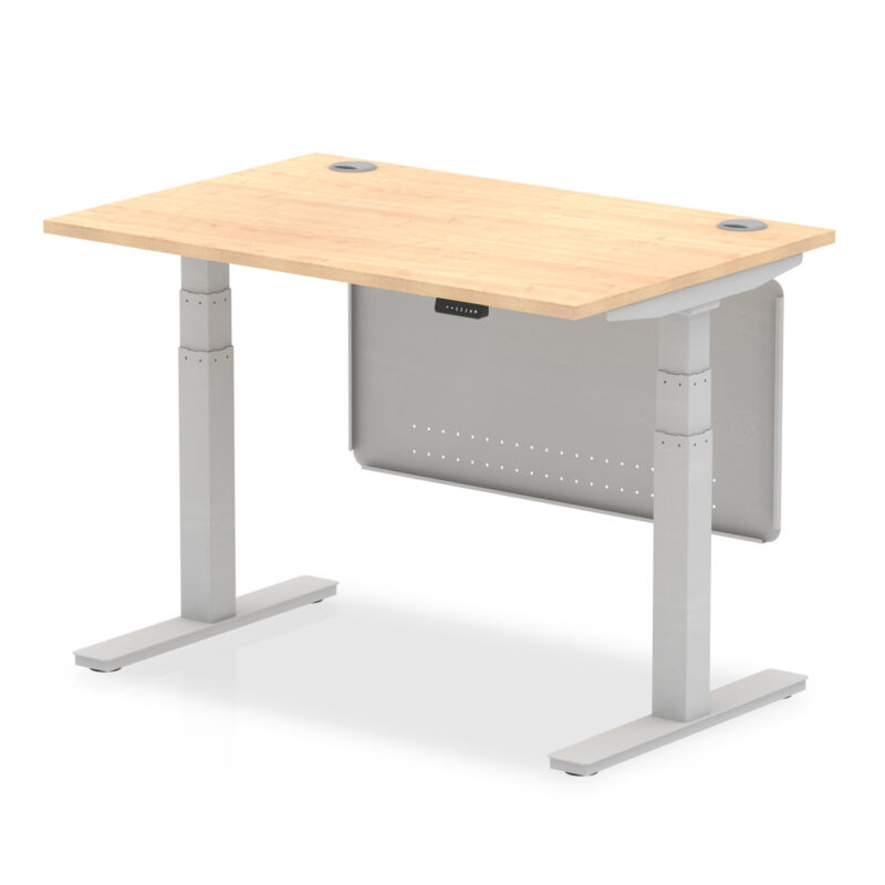 Air Height Adjustable Desk With Cable Ports With Steel Modesty Panel - Image 8
