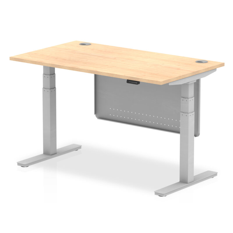 Air Height Adjustable Desk With Cable Ports With Steel Modesty Panel - Image 26