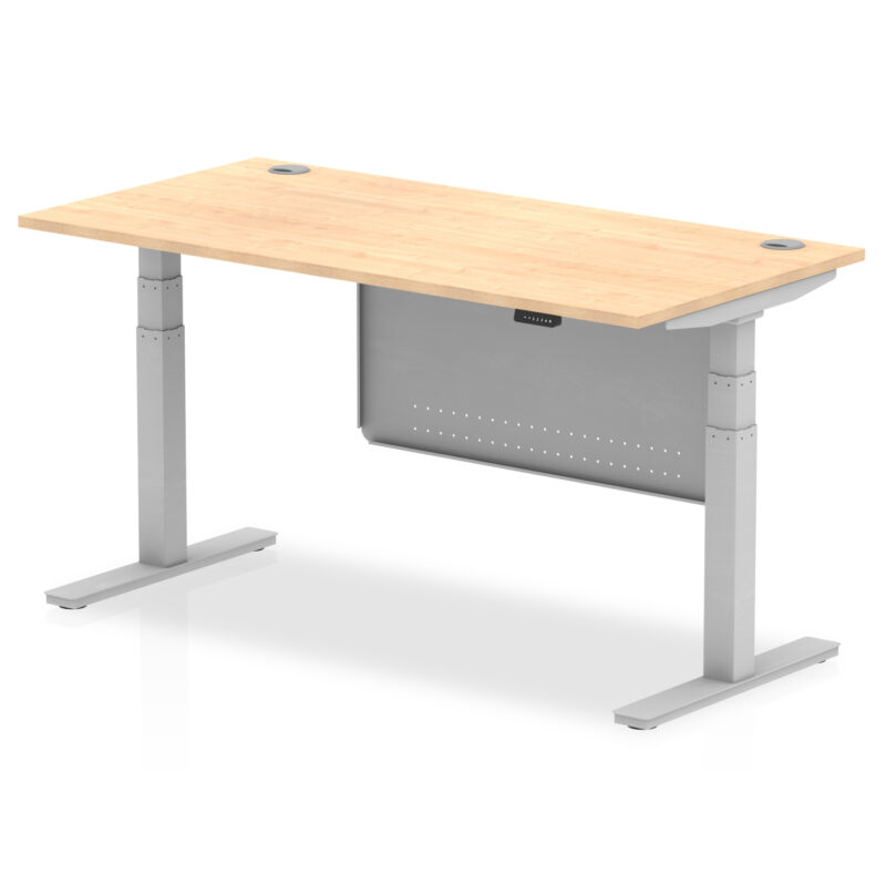 Air Height Adjustable Desk With Cable Ports With Steel Modesty Panel - Image 44