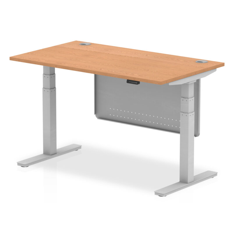 Air Height Adjustable Desk With Cable Ports With Steel Modesty Panel - Image 29