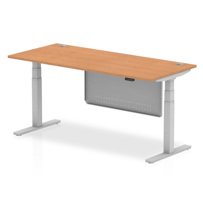 Air Height Adjustable Desk With Cable Ports With Steel Modesty Panel - Image 65