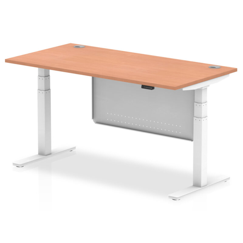 Air Height Adjustable Desk With Cable Ports With Steel Modesty Panel - Image 39