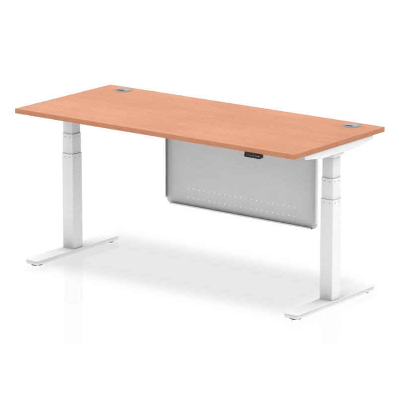 Air Height Adjustable Desk With Cable Ports With Steel Modesty Panel - Image 57