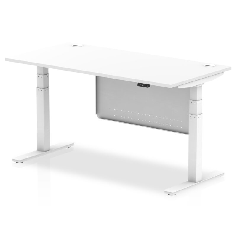 Air Height Adjustable Desk With Cable Ports With Steel Modesty Panel - Image 54