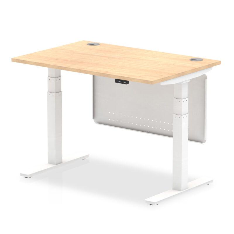 Air Height Adjustable Desk With Cable Ports With Steel Modesty Panel - Image 9