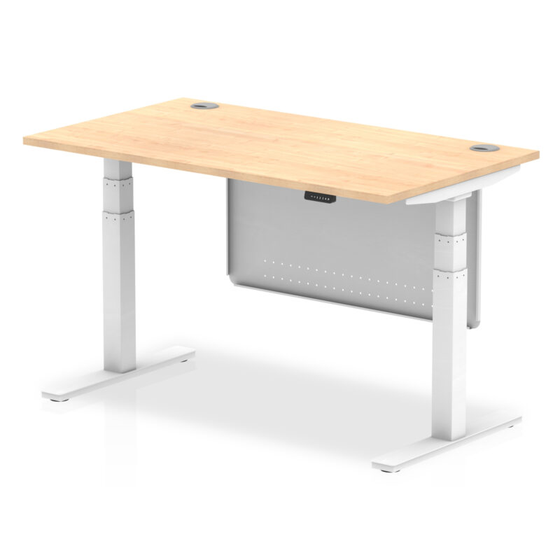Air Height Adjustable Desk With Cable Ports With Steel Modesty Panel - Image 27