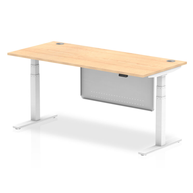 Air Height Adjustable Desk With Cable Ports With Steel Modesty Panel - Image 63