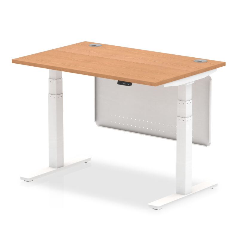 Air Height Adjustable Desk With Cable Ports With Steel Modesty Panel - Image 12