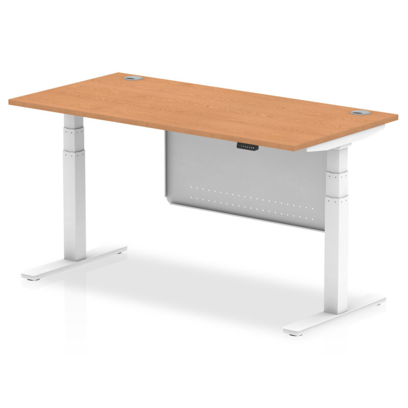 Air Height Adjustable Desk With Cable Ports With Steel Modesty Panel - Image 48