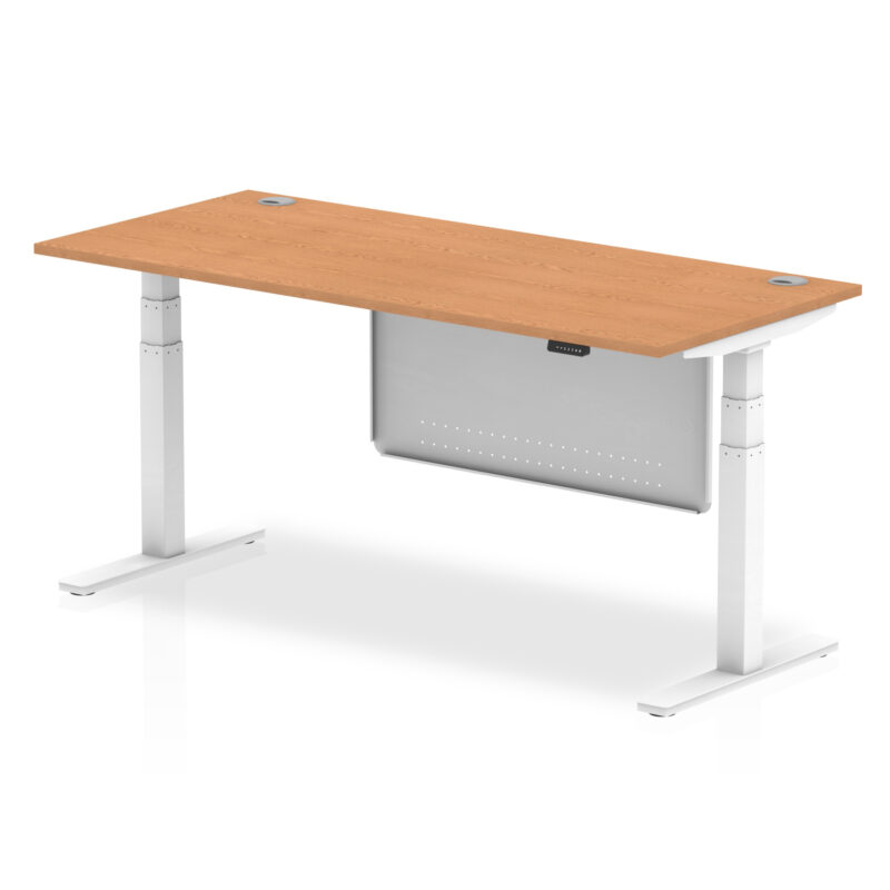 Air Height Adjustable Desk With Cable Ports With Steel Modesty Panel - Image 66
