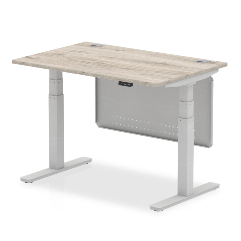 Air Height Adjustable Desk With Cable Ports With Steel Modesty Panel - Image 5