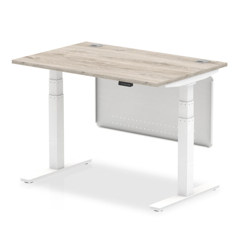 Air Height Adjustable Desk With Cable Ports With Steel Modesty Panel - Image 6