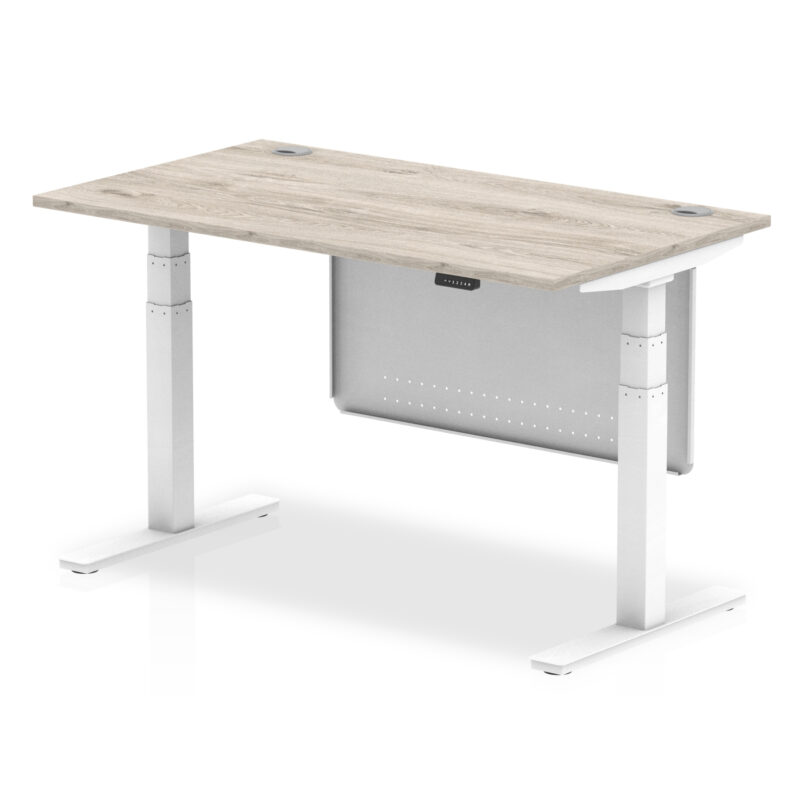 Air Height Adjustable Desk With Cable Ports With Steel Modesty Panel - Image 24