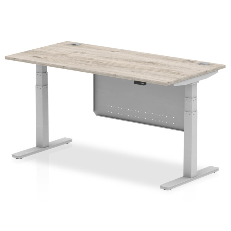 Air Height Adjustable Desk With Cable Ports With Steel Modesty Panel - Image 41