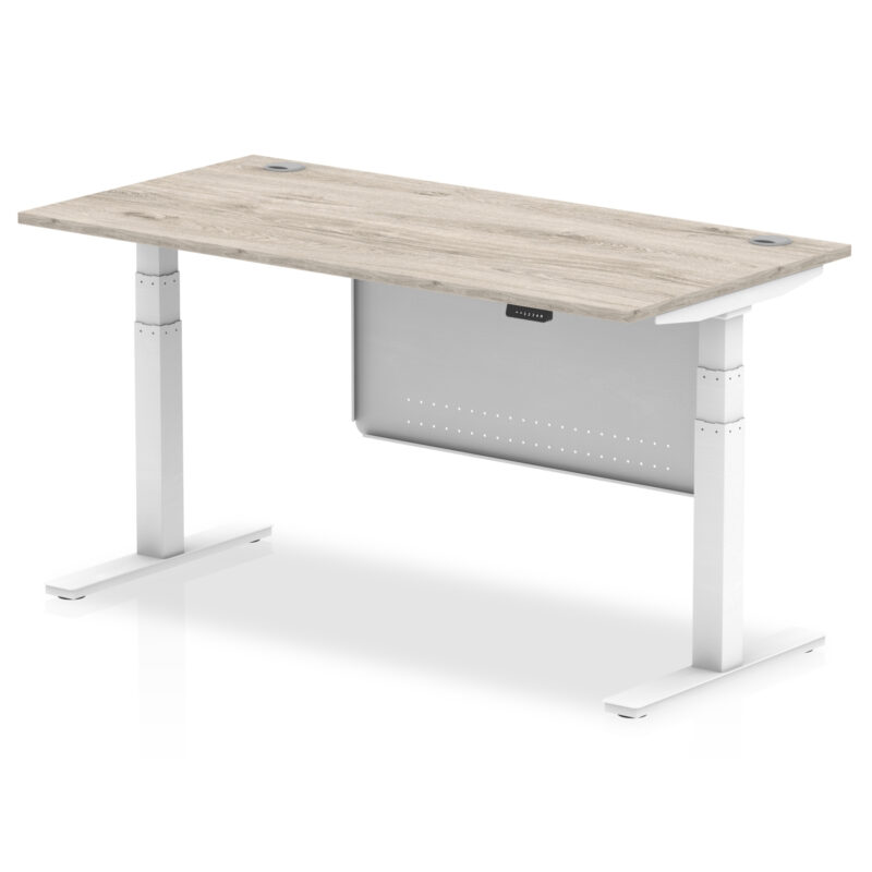 Air Height Adjustable Desk With Cable Ports With Steel Modesty Panel - Image 42
