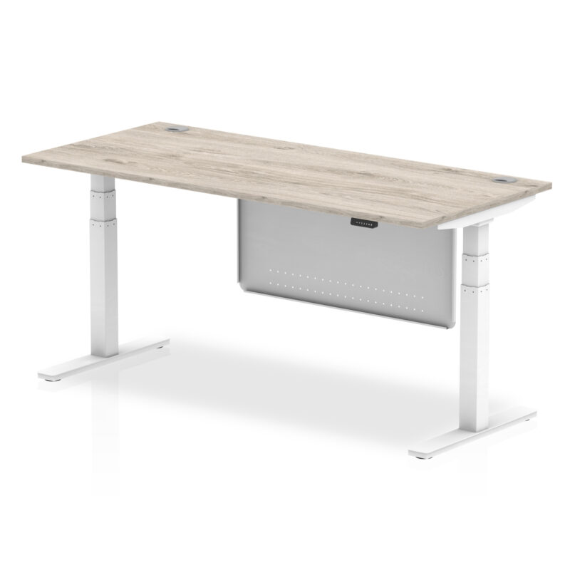 Air Height Adjustable Desk With Cable Ports With Steel Modesty Panel - Image 60