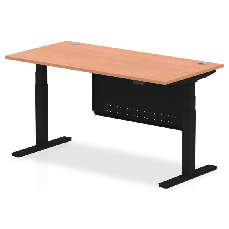 Air Height Adjustable Desk With Cable Ports With Steel Modesty Panel - Image 37