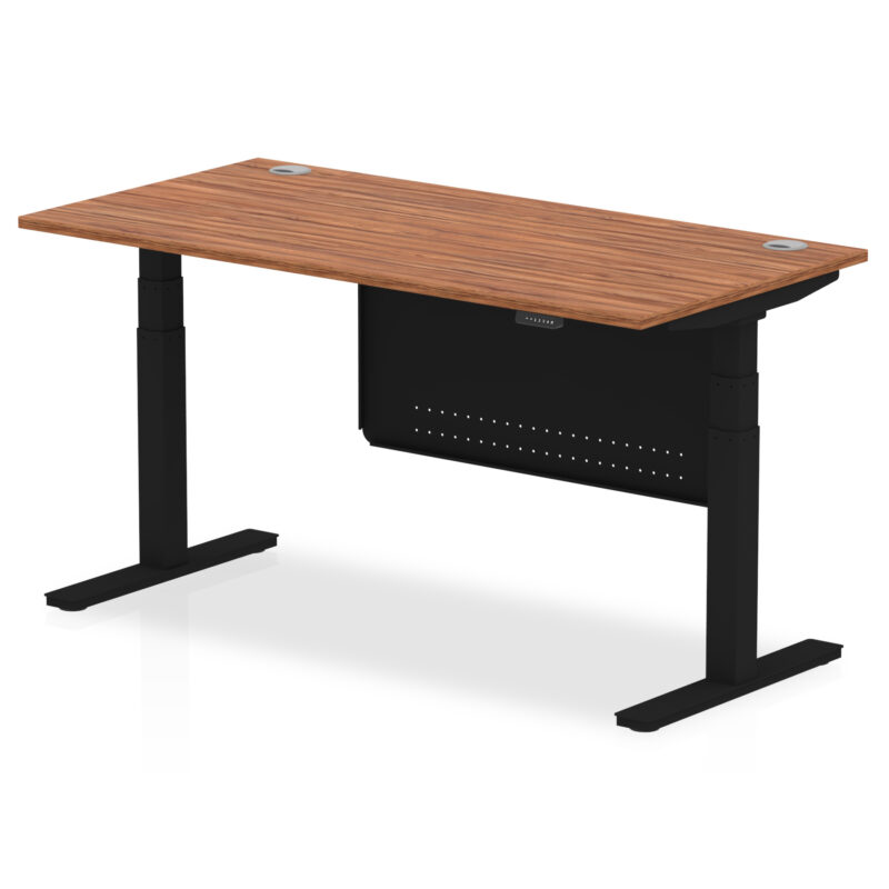 Air Height Adjustable Desk With Cable Ports With Steel Modesty Panel - Image 49
