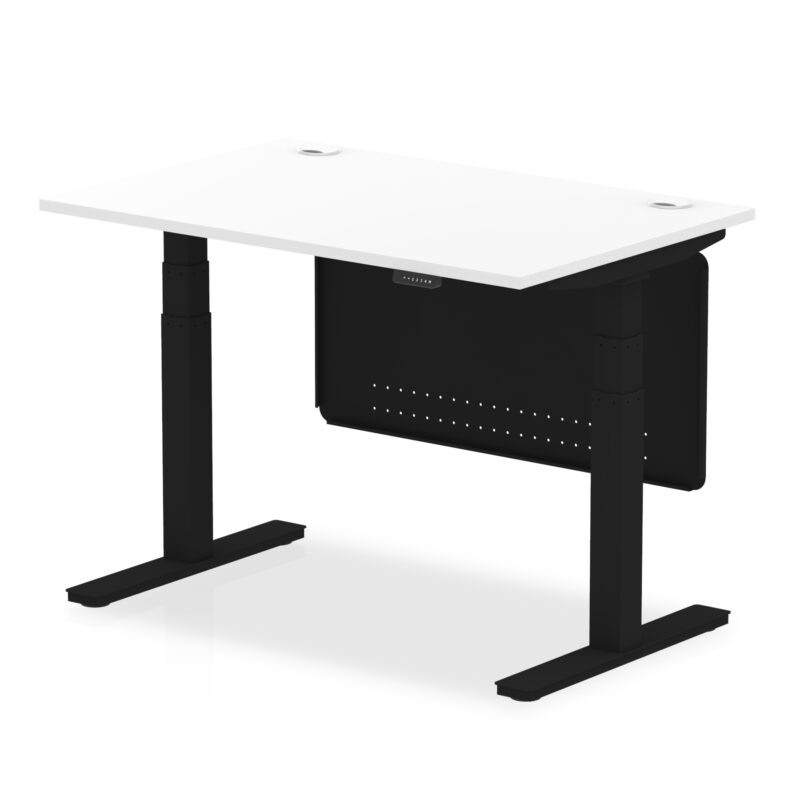Air Height Adjustable Desk With Cable Ports With Steel Modesty Panel - Image 16