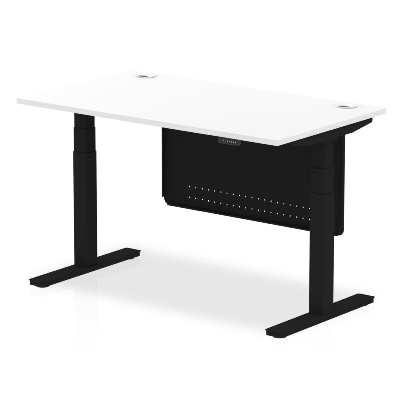 Air Height Adjustable Desk With Cable Ports With Steel Modesty Panel - Image 34