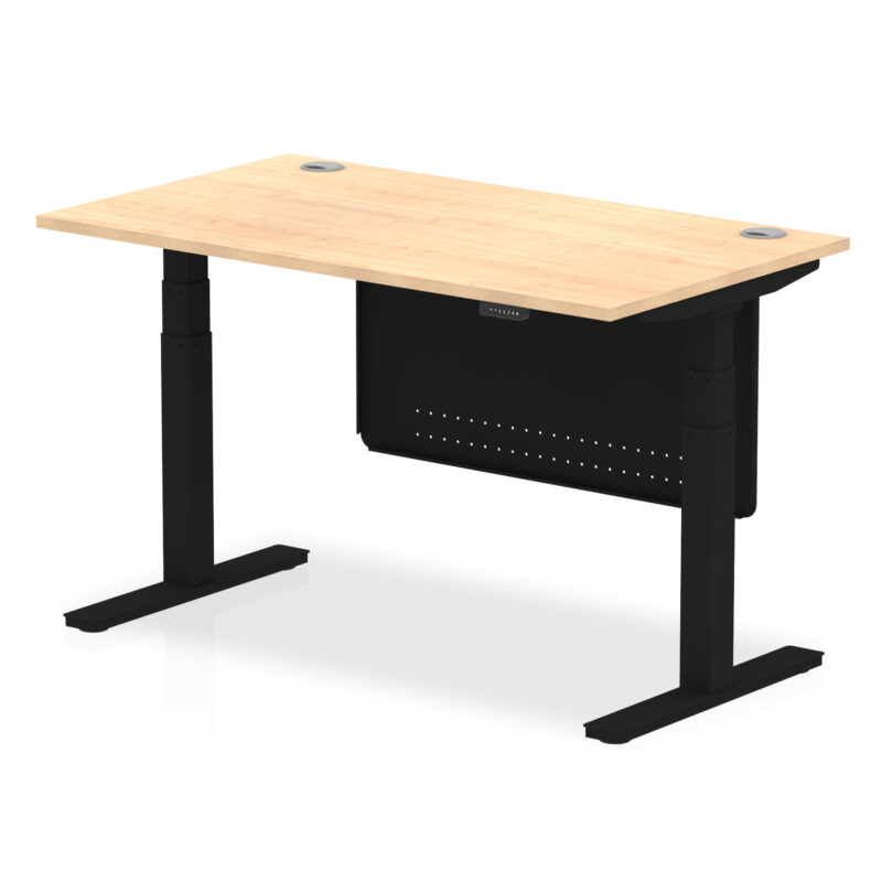 Air Height Adjustable Desk With Cable Ports With Steel Modesty Panel - Image 25