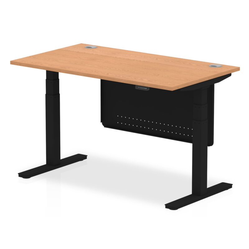 Air Height Adjustable Desk With Cable Ports With Steel Modesty Panel - Image 28