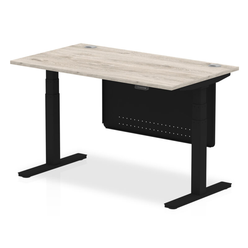Air Height Adjustable Desk With Cable Ports With Steel Modesty Panel - Image 22