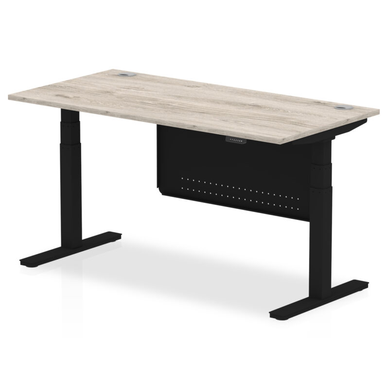 Air Height Adjustable Desk With Cable Ports With Steel Modesty Panel - Image 40