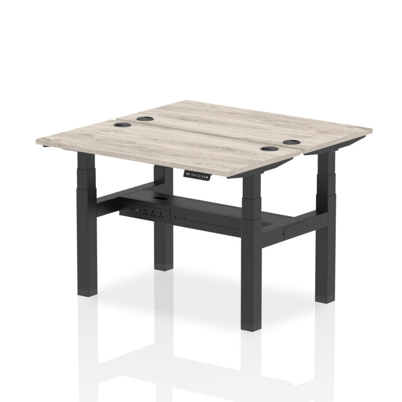 Air Back-to-Back Slimline Height Adjustable Bench Desk - 2 Person - Image 7