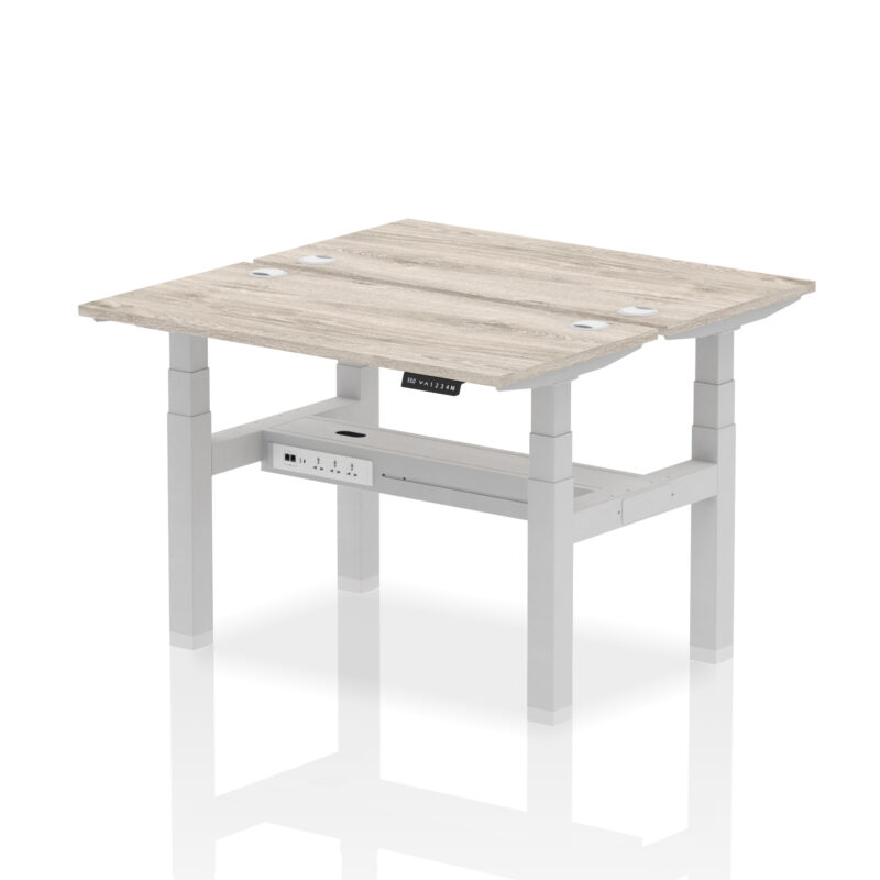Air Back-to-Back Slimline Height Adjustable Bench Desk - 2 Person - Image 8