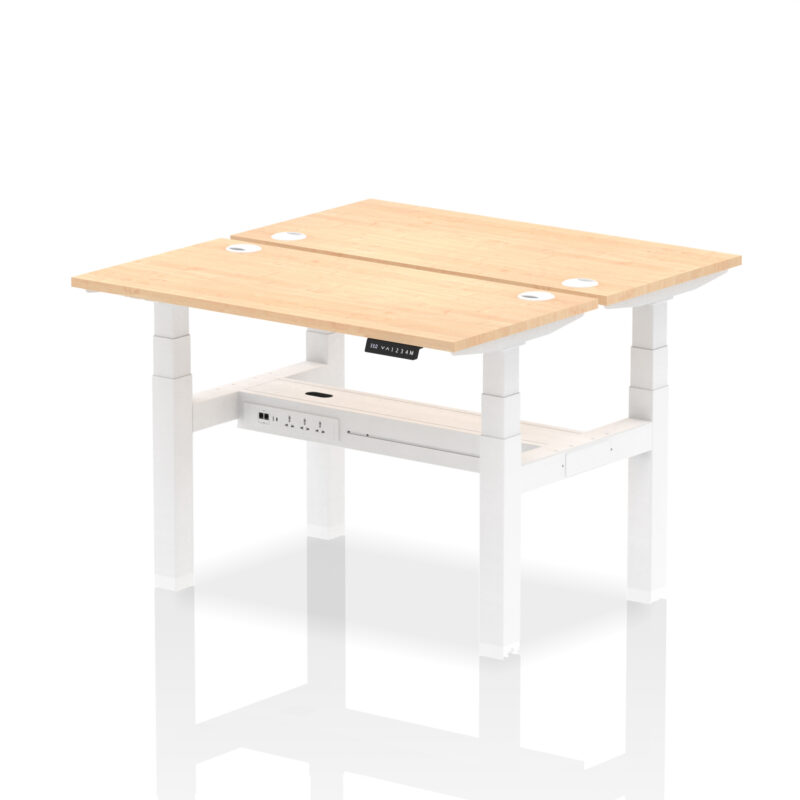 Air Back-to-Back Slimline Height Adjustable Bench Desk - 2 Person - Image 12