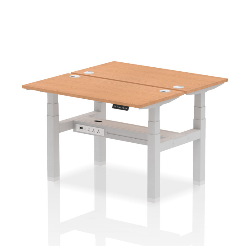 Air Back-to-Back Slimline Height Adjustable Bench Desk - 2 Person - Image 14