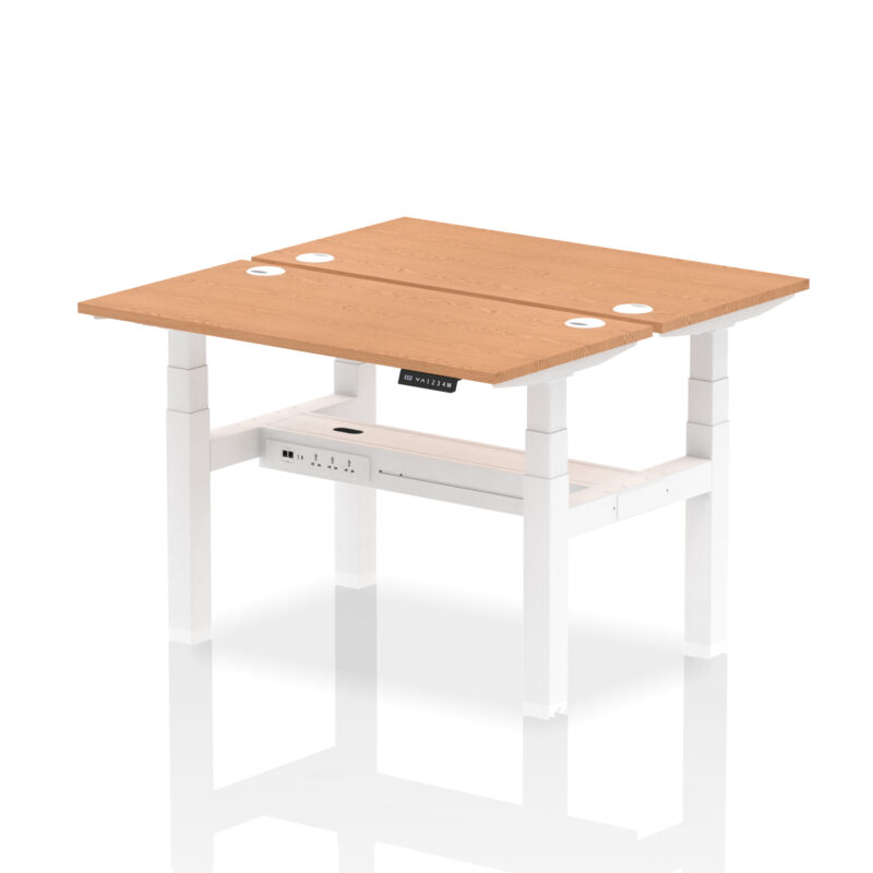 Air Back-to-Back Slimline Height Adjustable Bench Desk - 2 Person - Image 15