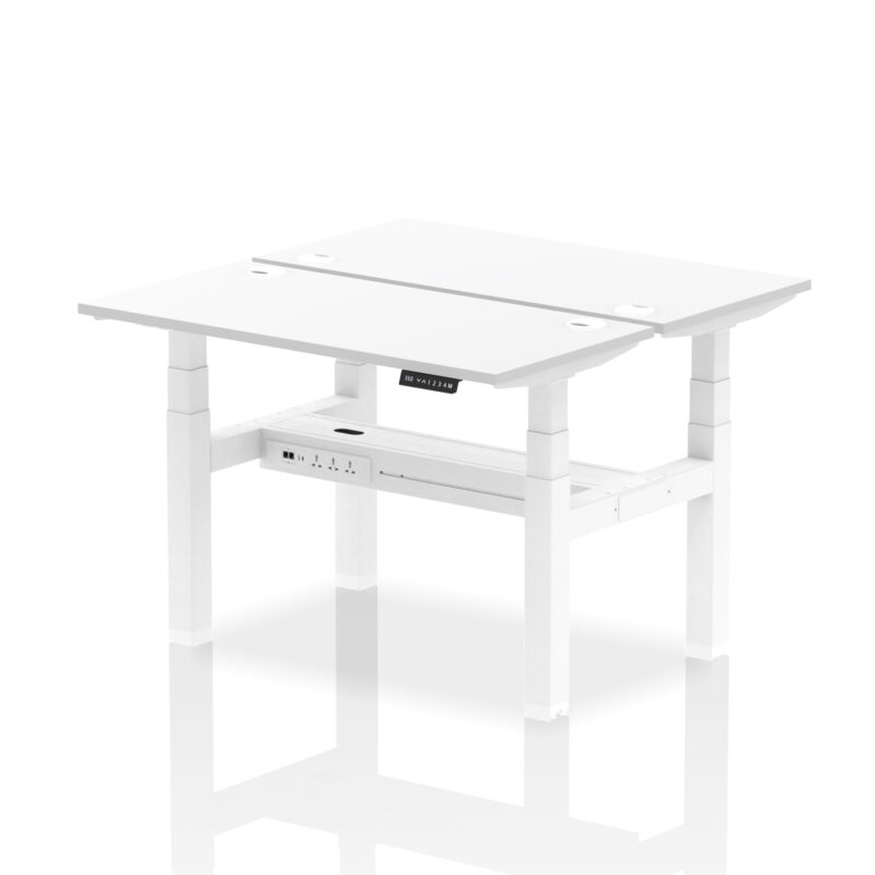 Air Back-to-Back Slimline Height Adjustable Bench Desk - 2 Person - Image 21