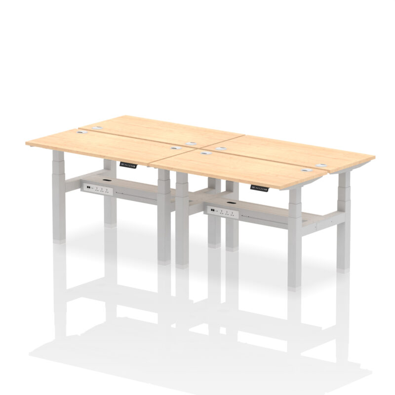 Air Back-to-Back Slimline Height Adjustable Bench Desk - 4 Person - Image 11