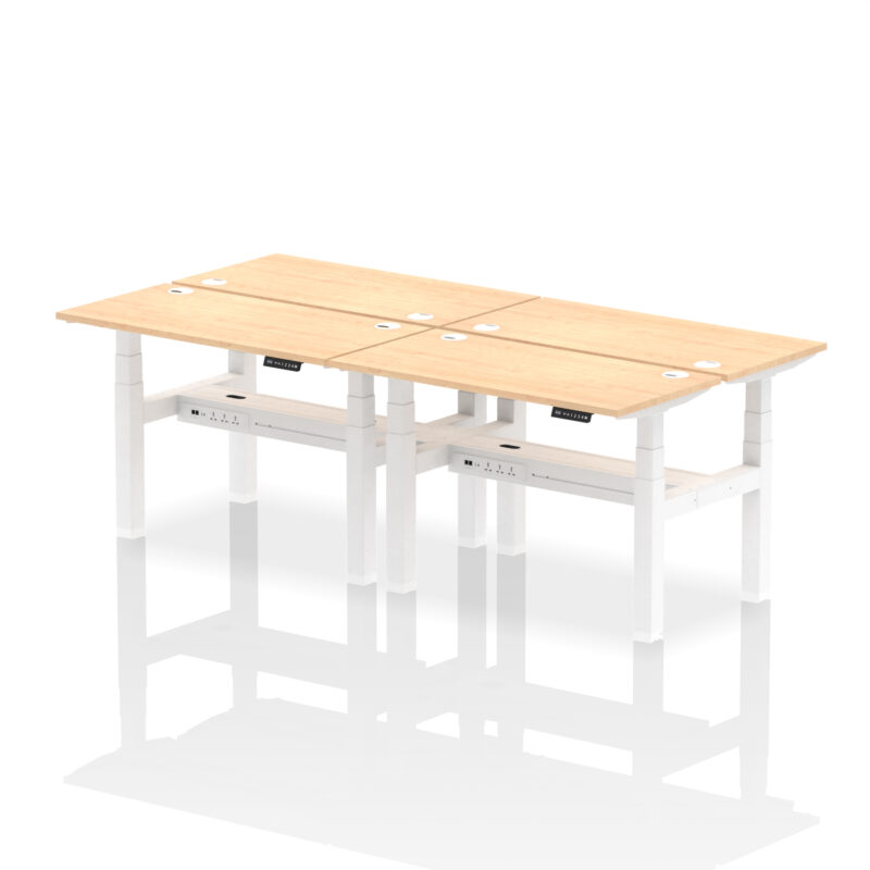 Air Back-to-Back Slimline Height Adjustable Bench Desk - 4 Person - Image 12