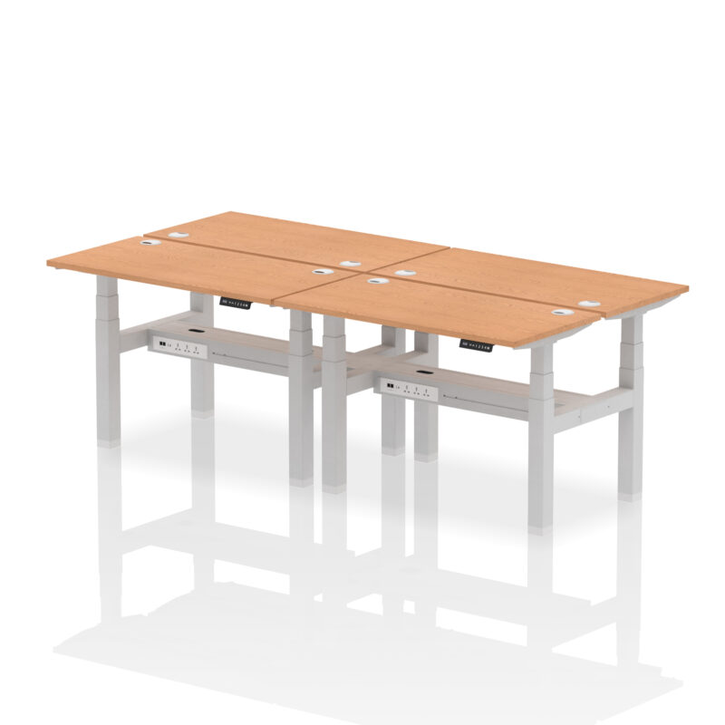 Air Back-to-Back Slimline Height Adjustable Bench Desk - 4 Person - Image 14