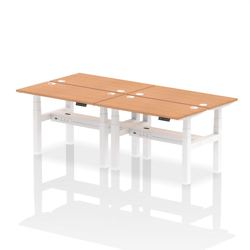Air Back-to-Back Slimline Height Adjustable Bench Desk - 4 Person - Image 15