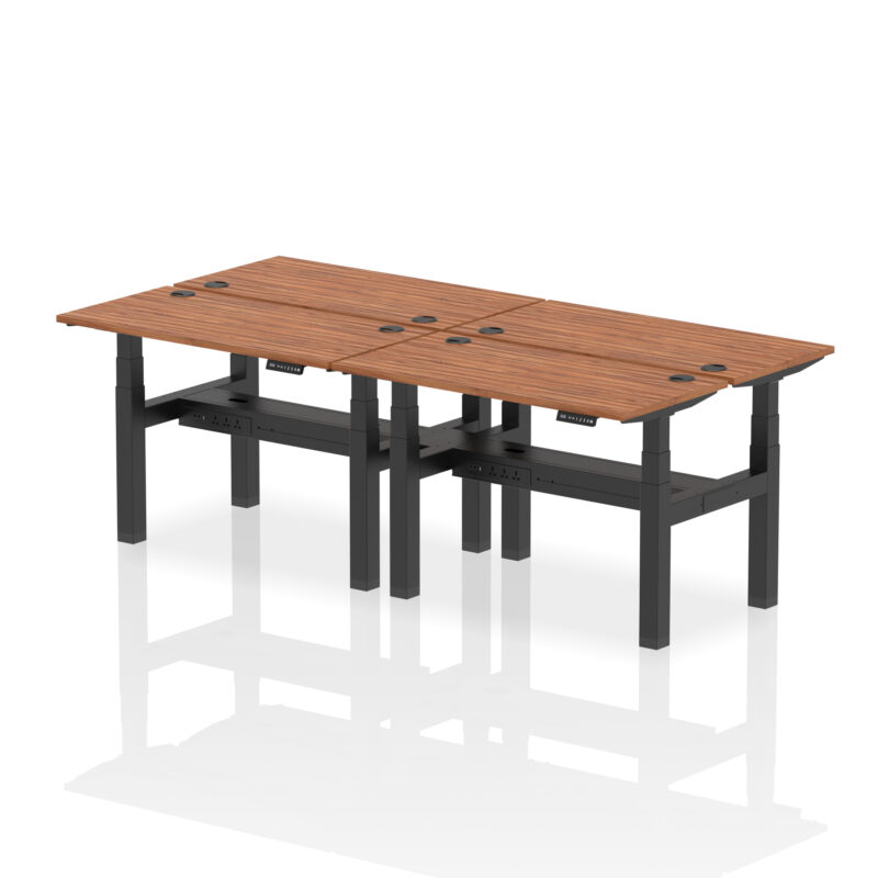 Air Back-to-Back Slimline Height Adjustable Bench Desk - 4 Person - Image 16