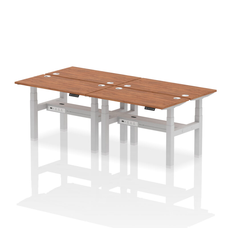 Air Back-to-Back Slimline Height Adjustable Bench Desk - 4 Person - Image 17