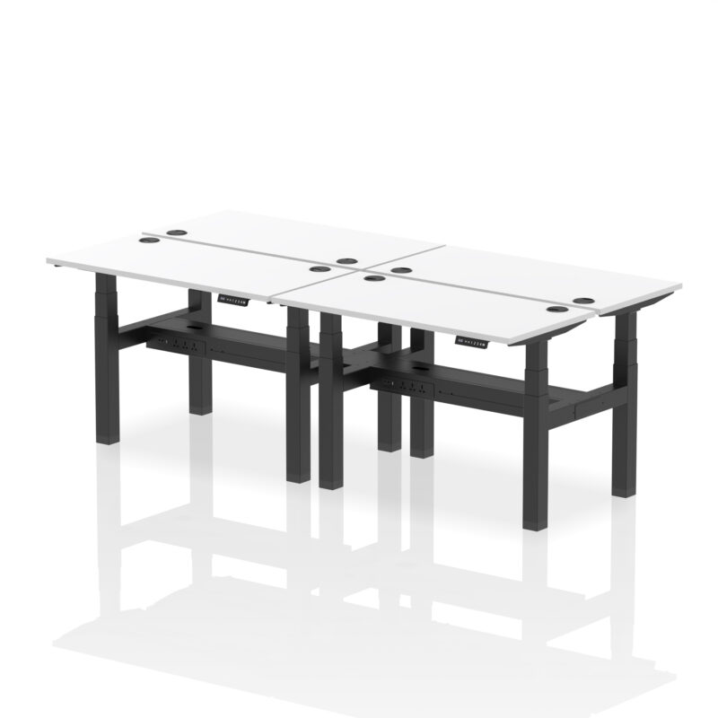 Air Back-to-Back Slimline Height Adjustable Bench Desk - 4 Person - Image 19