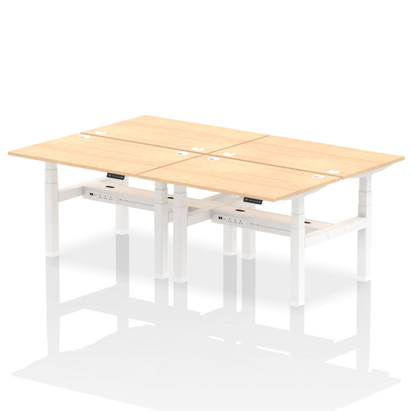 Air Back-to-Back Height Adjustable Bench Desk - 4 Person - Image 12